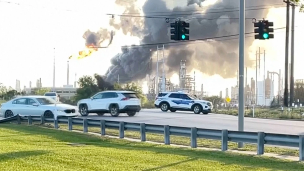 An explosion at the Marathon Refinery in Texas ignited storage tanks.