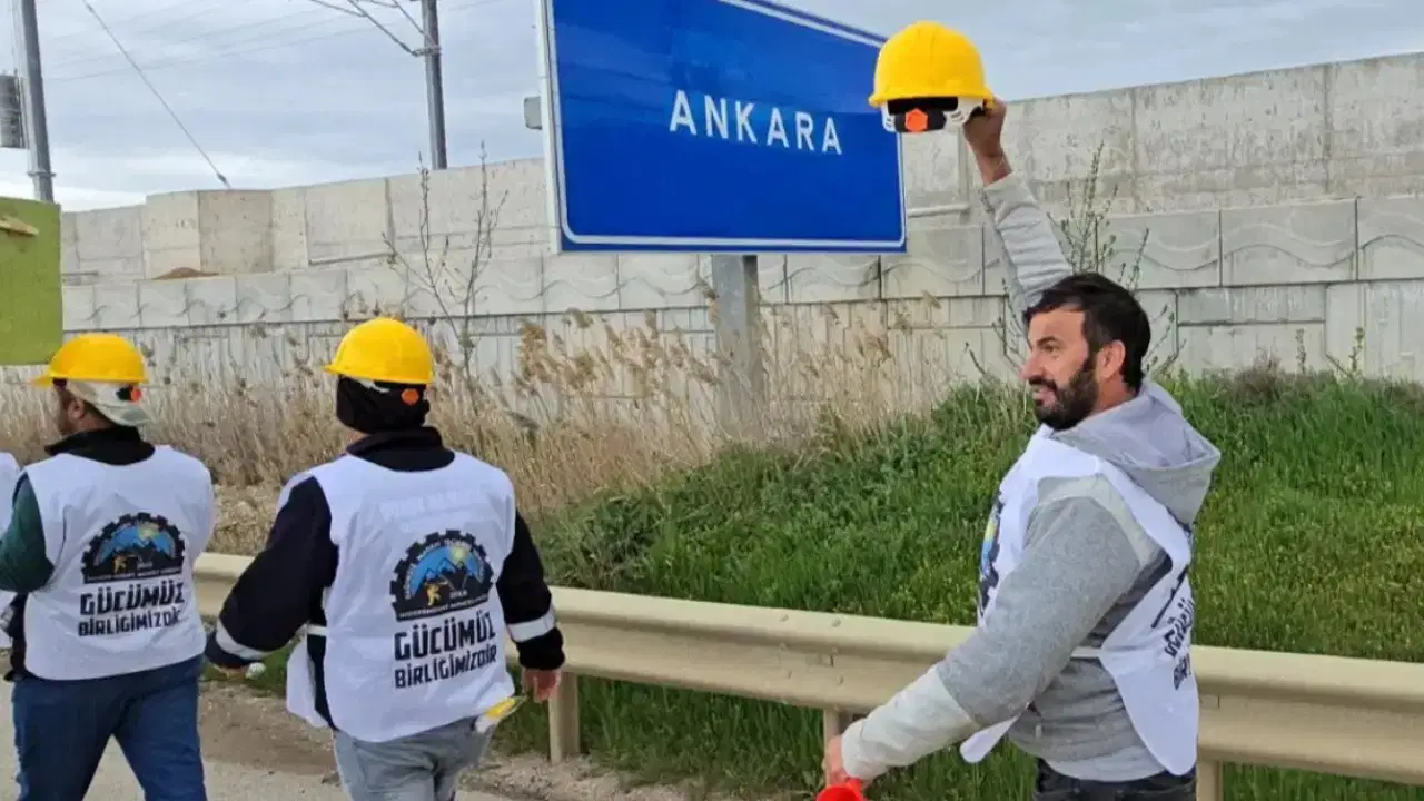 Doruk Madencilik işçileri Ankara yolunda