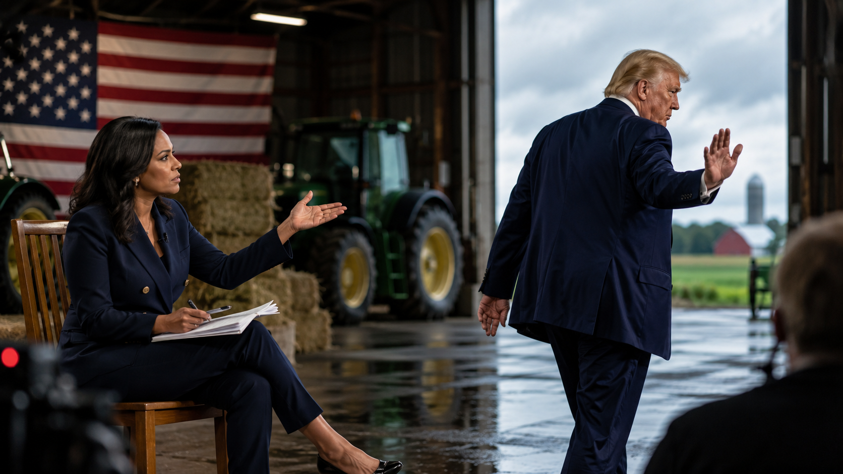 Trump Walks Out: Media 'Crooked' After Interview Challenge