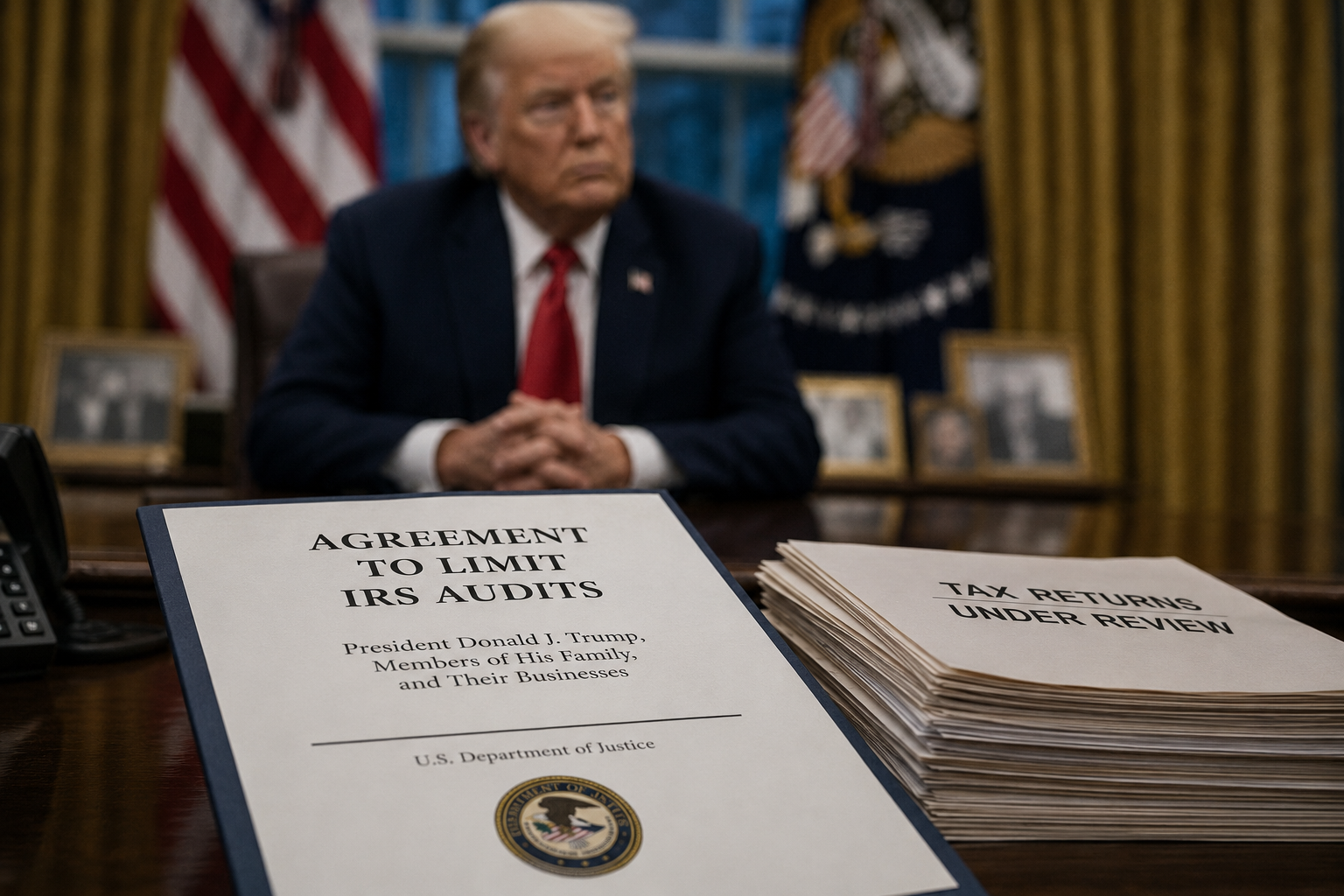 Senators weigh Justice Department deal tied to Trump taxes