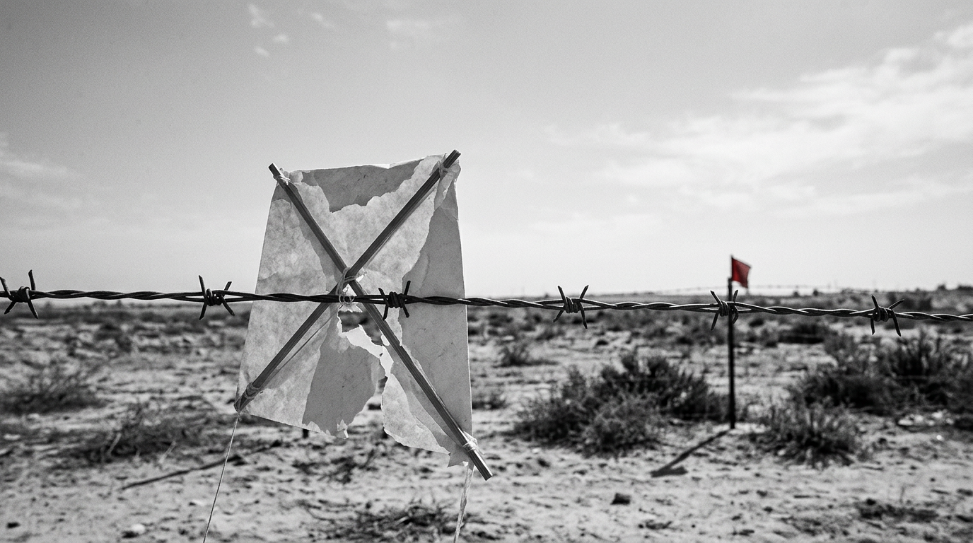 Kite with Arabic writing found near Gaza border