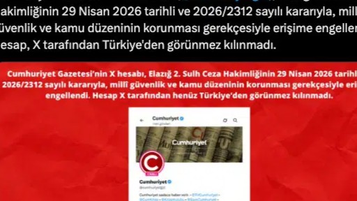 Cumhuriyet'in X hesabına erişim engeli