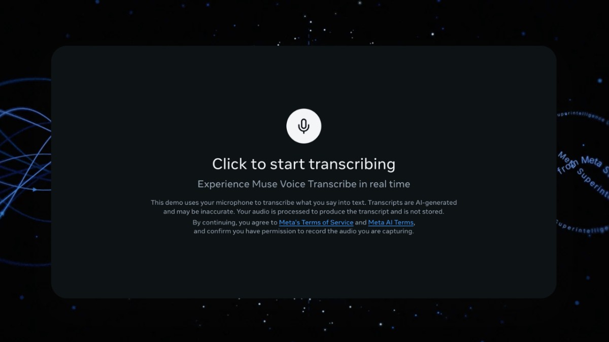Meta, gerçek zamanlı ses işleme modeli Muse Voice Transcribe'ı kullanıma sundu