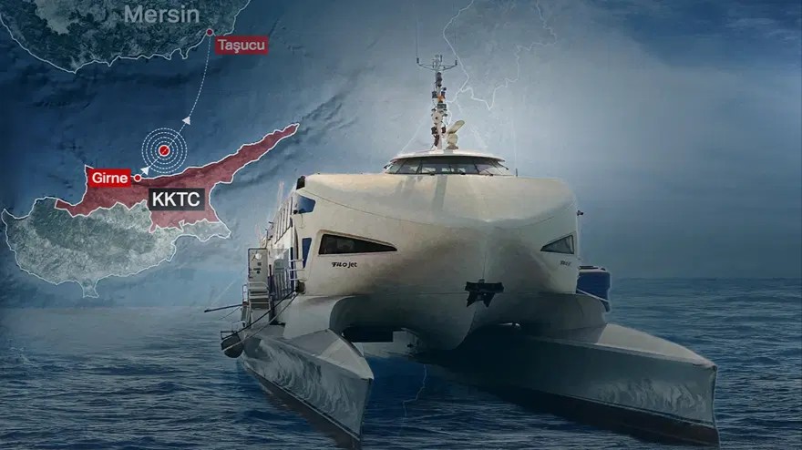 Girne açıklarında batan feribotun enkazına ulaşıldı