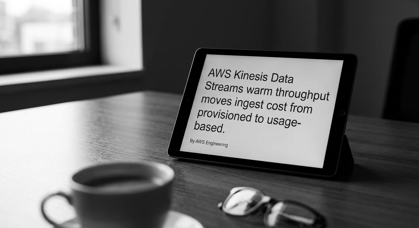 AWS Kinesis Data Streams warm throughput moves ingest cost from provisioned to usage-based