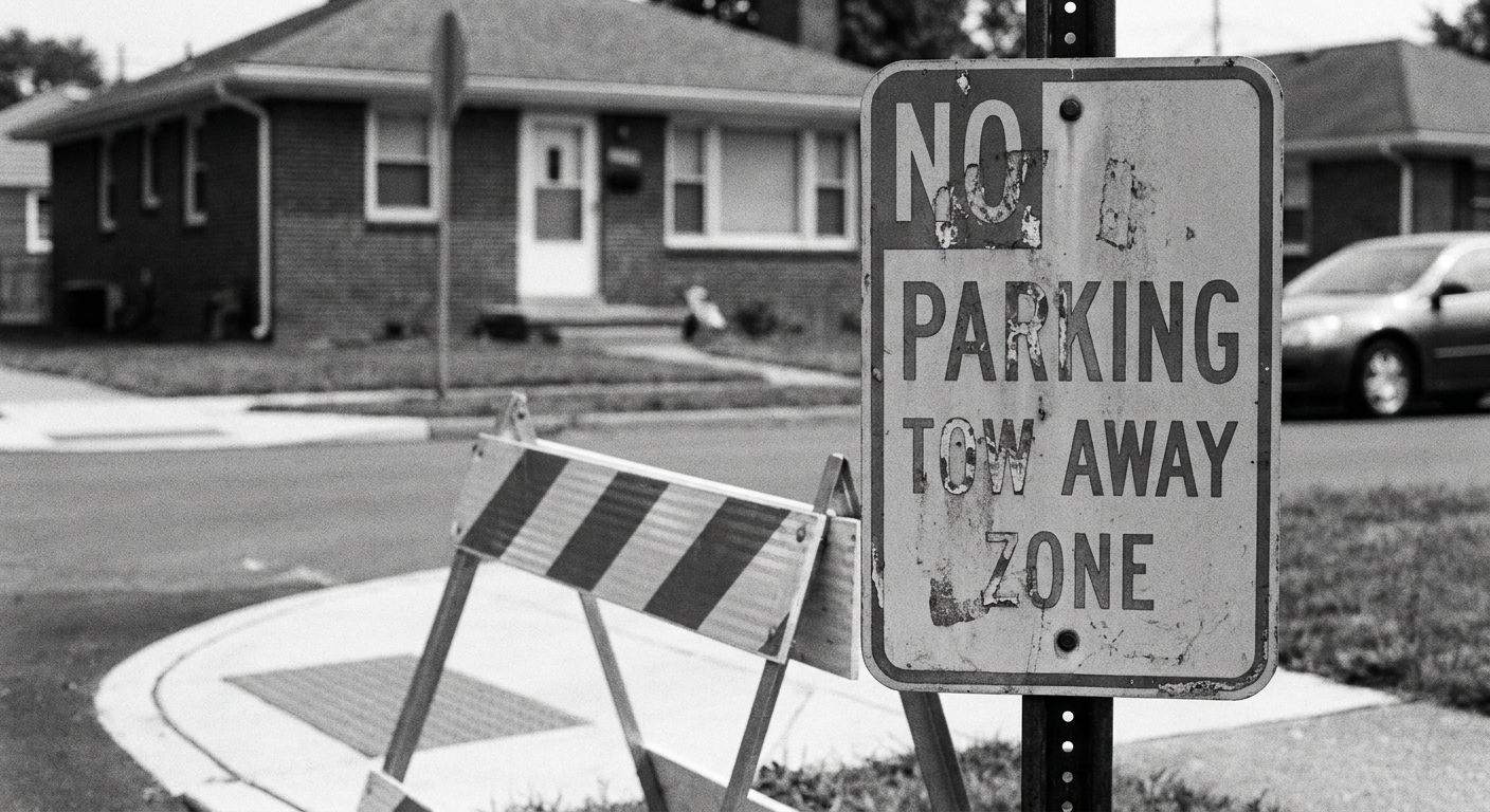 Neighbors contest parking signs after home access shifts