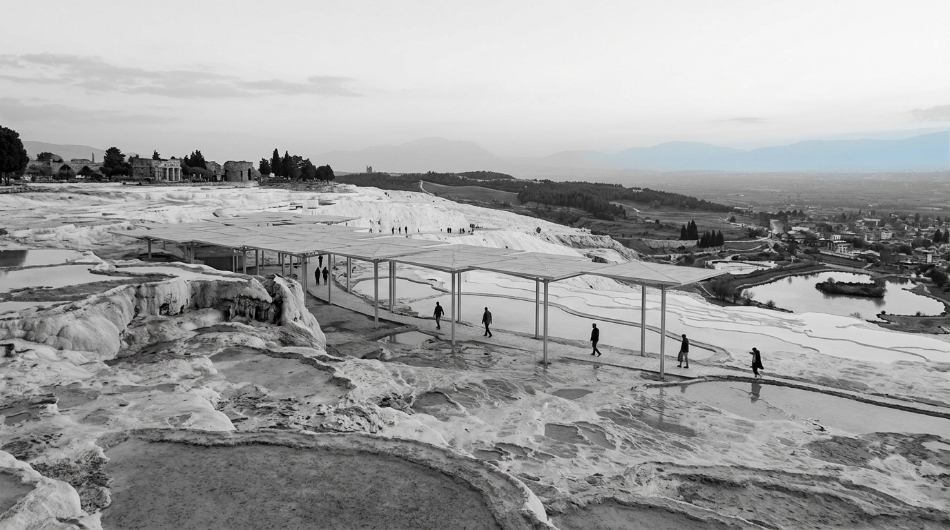 Pamukkale’deki Hierapolis’te Antik Havuz ve Güney Kapı ziyaretçi merkezleri tamamlandı