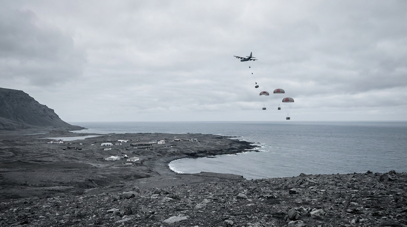 British Paratroopers Airdrop Medical Aid to Tristan da Cunha