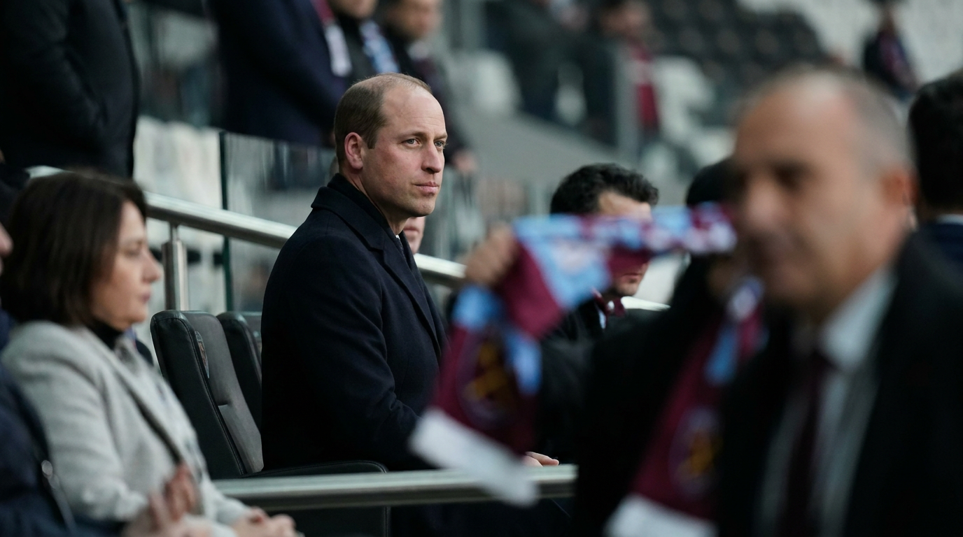 Prens William Dolmabahçe'de: Aston Villa'yı destekledi