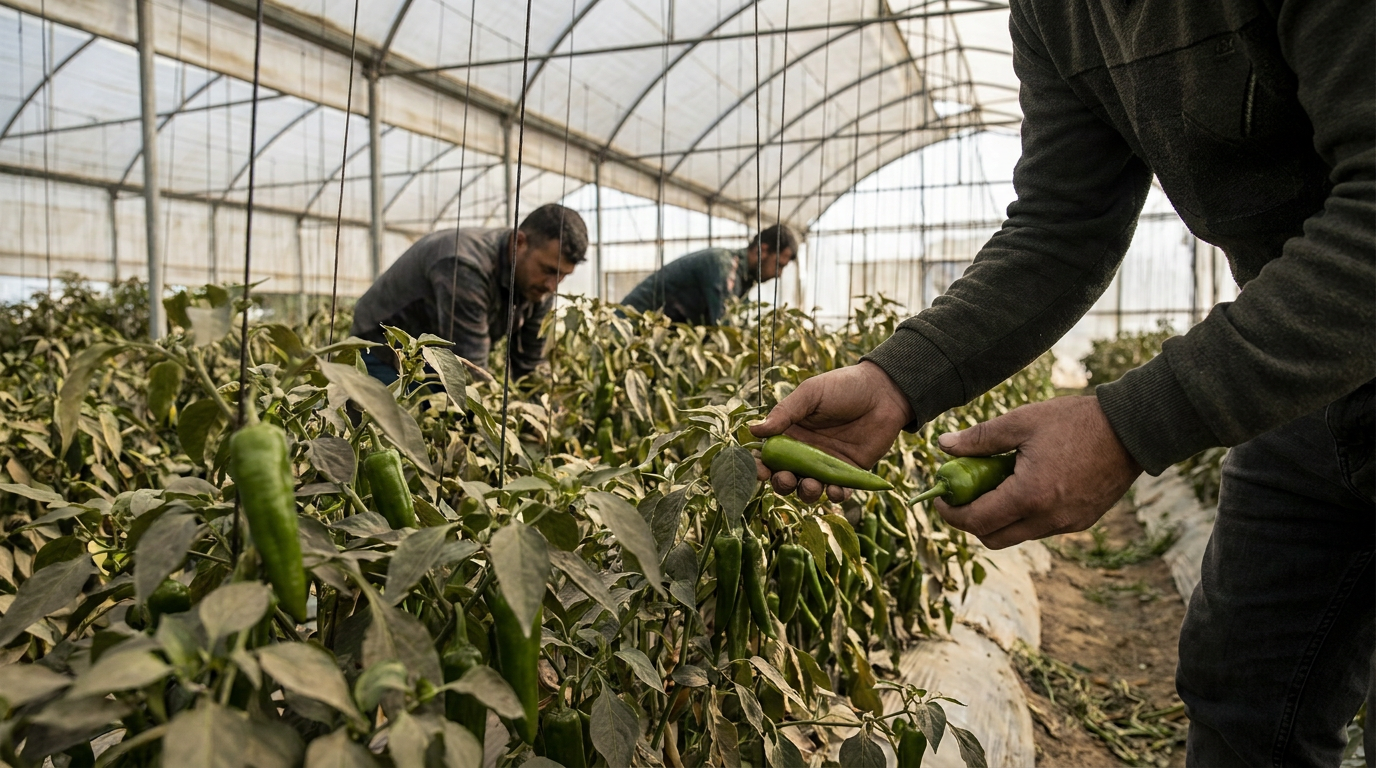 Emcelli biberi kilosu 400 TL, coğrafi işaretli turfanda serada
