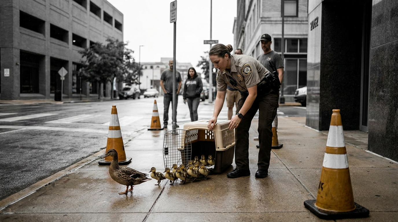 City Wildlife rescues nesting duck family after brief chase on Maryland Ave NE