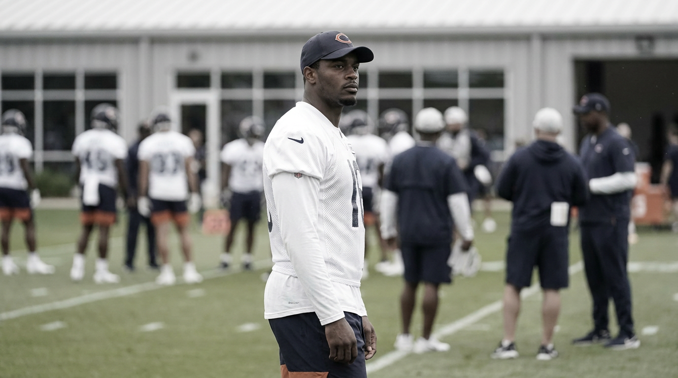 Bears QB Caleb Williams leans into stoic leadership at minicamp