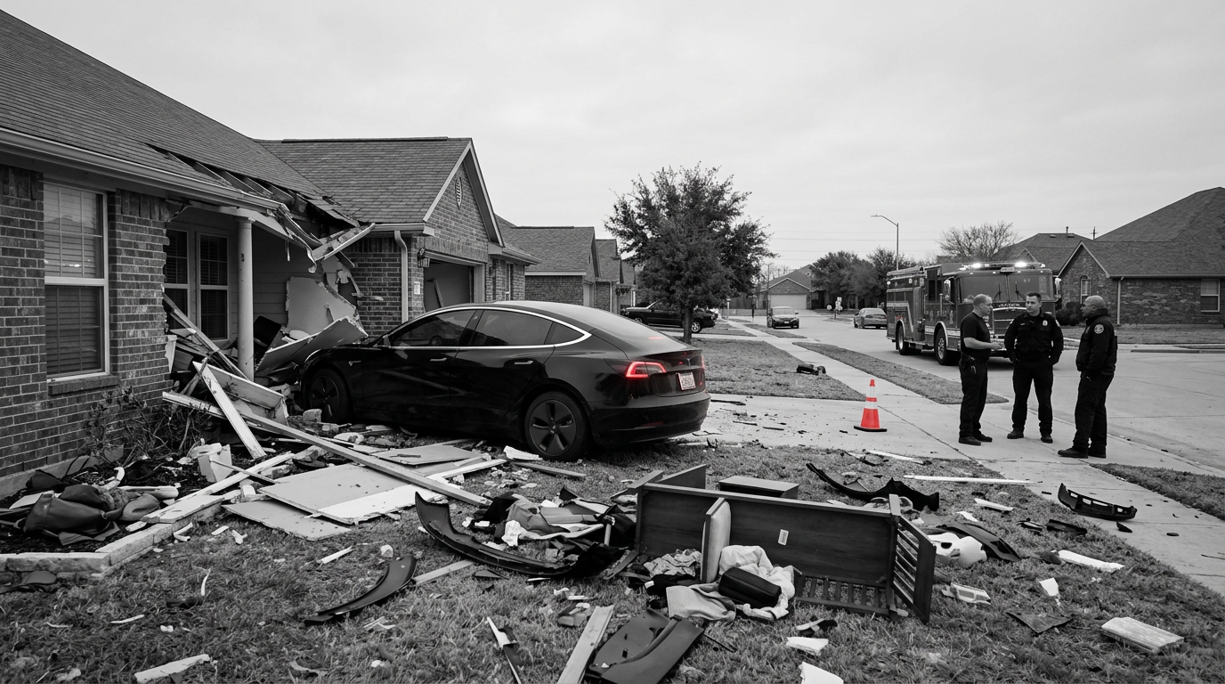 Tesla Model 3 kazası Teksas’ta evde can aldı