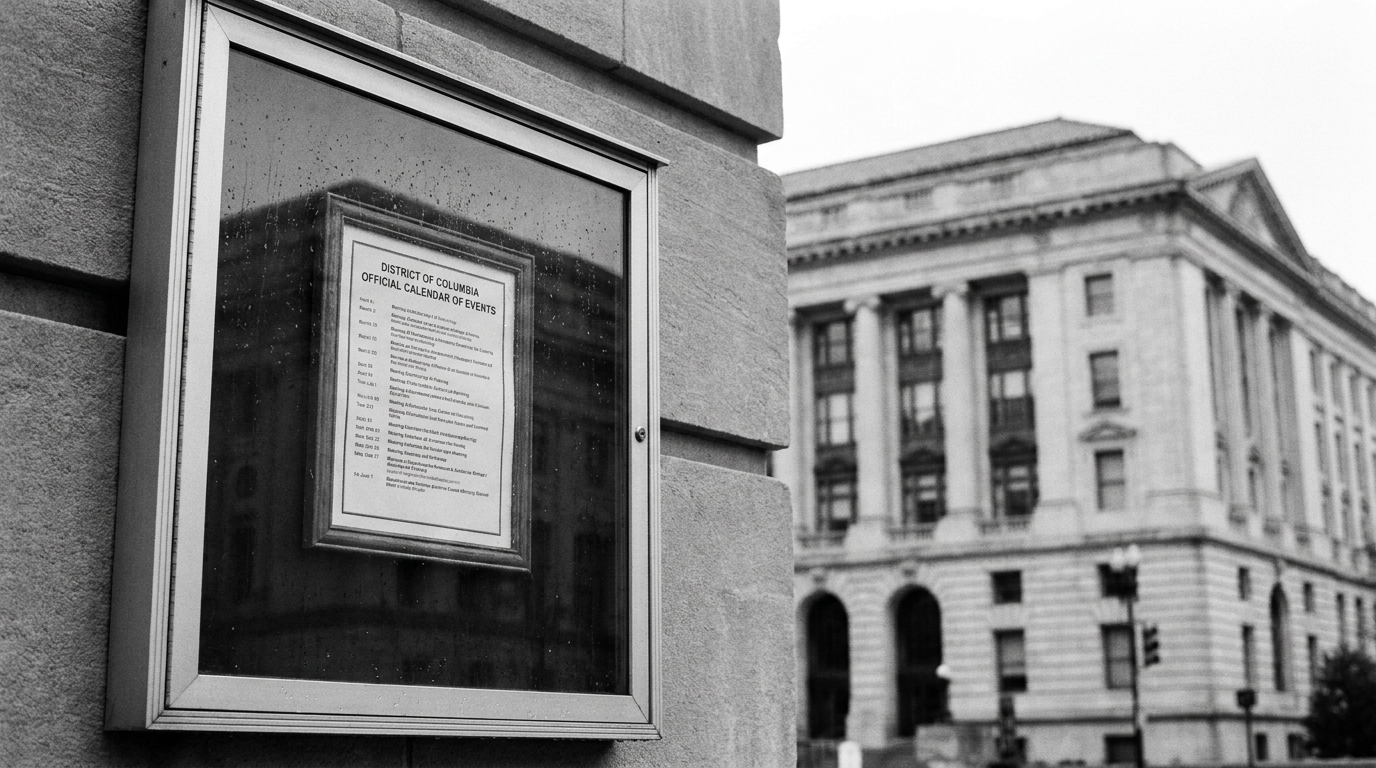 DC.gov’s official events calendar centralizes city programming and public notices