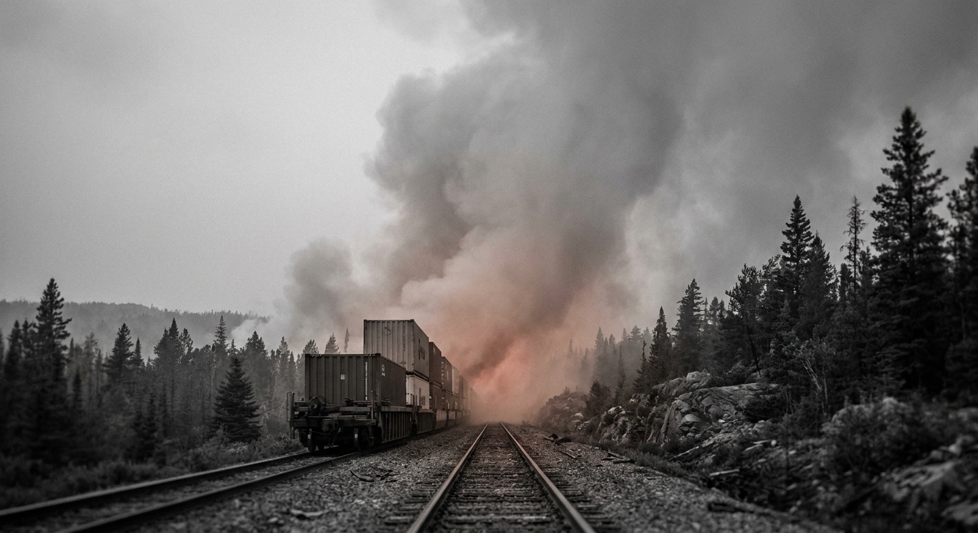 Wildfire Disrupts Freight Rail in Ontario