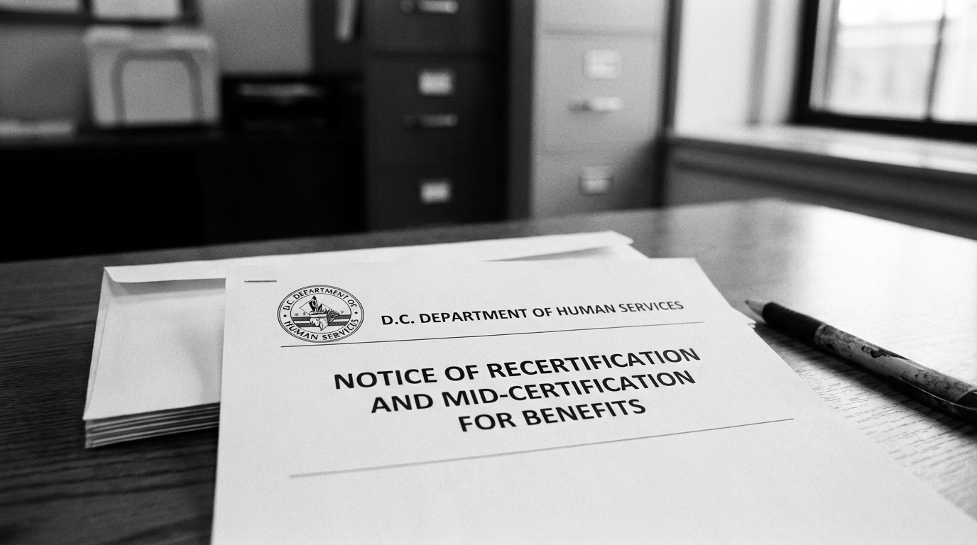 DC DHS Posts Notice on Recertification and Mid‑Certification for Public Benefits