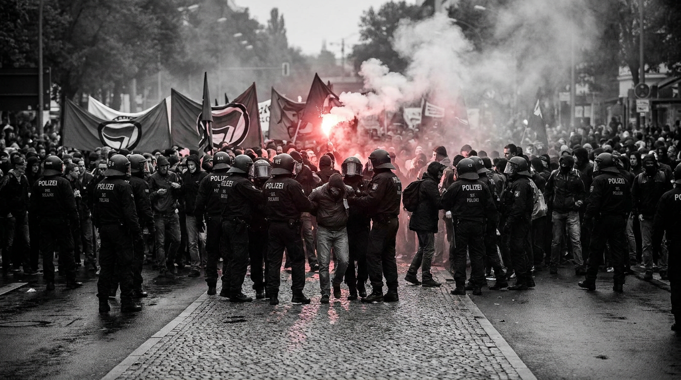 Berlin'deki 1 Mayıs Gösterisine Polis Müdahalesi