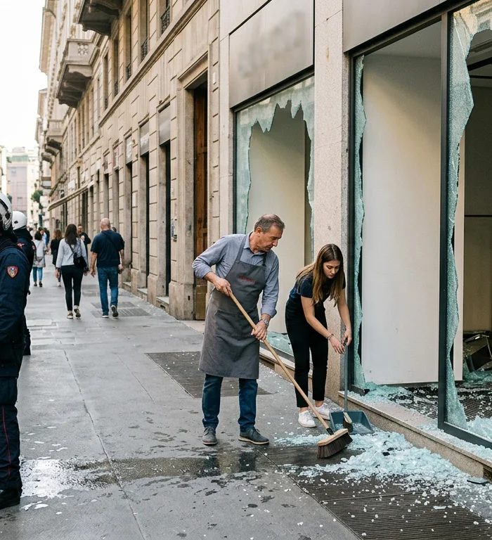 Civil Unrest and Property Damage Reported in Milan