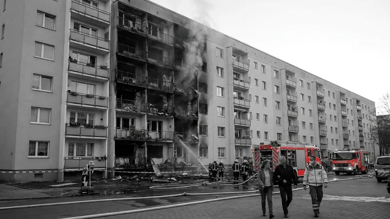 Russian drone hits Romanian apartments, wounding two people and starting fire