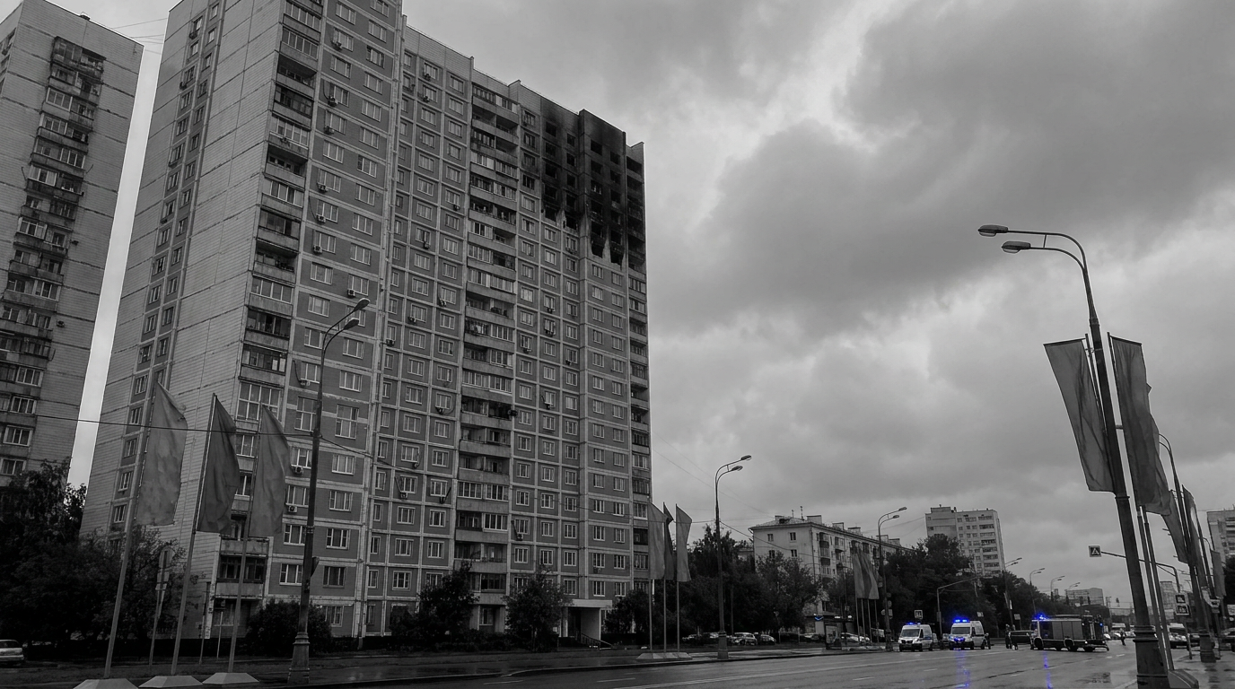 Moscow High-Rise Struck by Drone Ahead of Victory Day