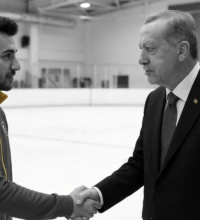 Erdoğan buz hokeyi takımını altın madalya için kutladı