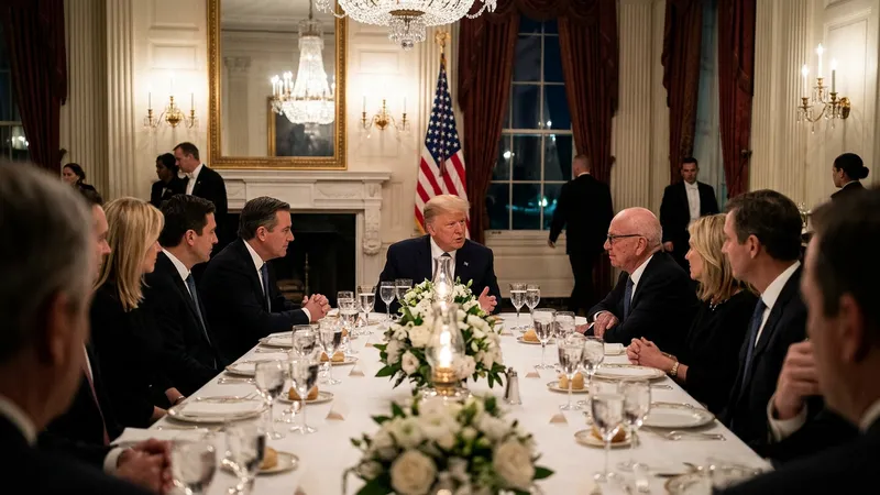 President Trump Hosts Media Executives at White House Dinner
