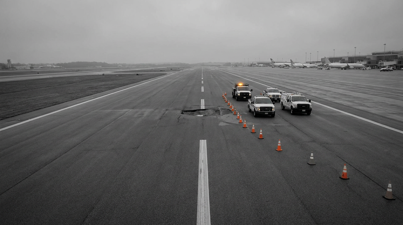 LaGuardia Airport Runway Shut Down After Sinkhole