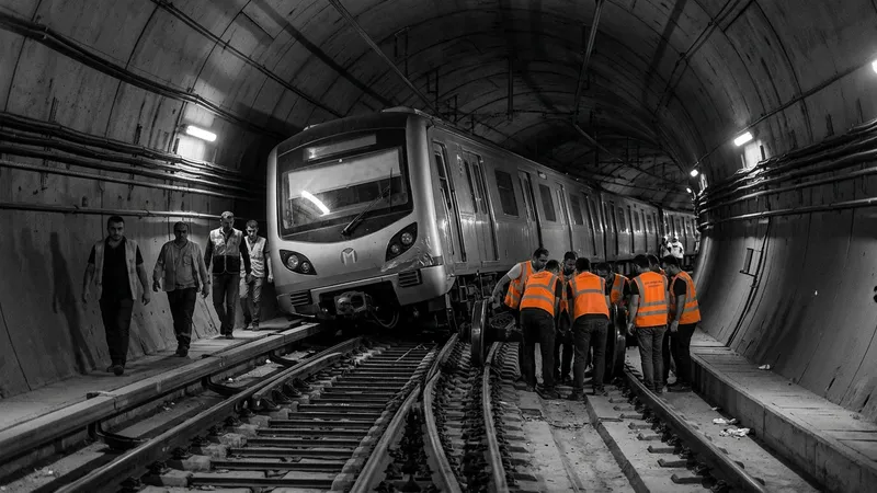 İstanbul'da metro raydan çıktı