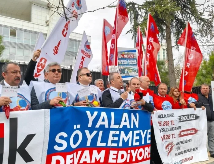 TÜİK enflasyon protestosu: Memurlar Ankara'da ayakta