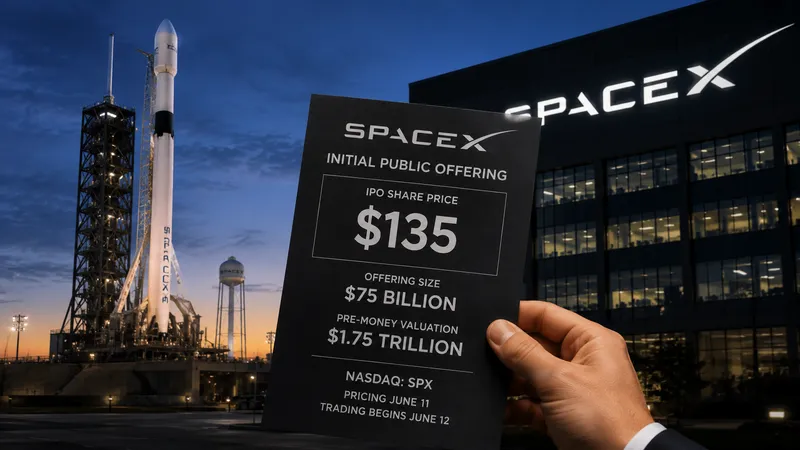 SpaceX Sets $135 IPO Price, Targeting $75 Billion Raise
