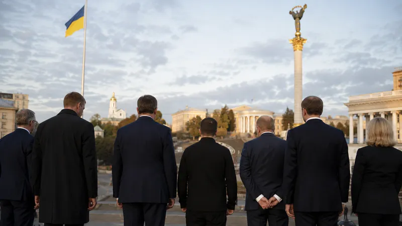 Europeans mark Ukraine independence with Kyiv missile push