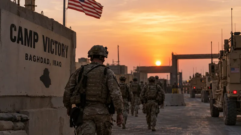 Iraq militias test U.S. exit as final base shuts Wednesday
