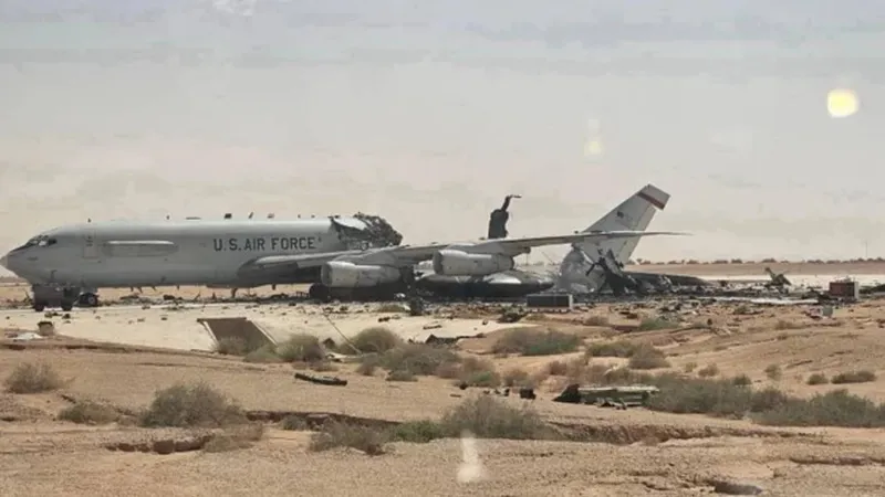 İran'a ait F-5'lerin ABD üssüne saldırı anları