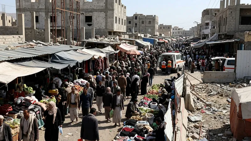 Houthis blame Saudi strike on Taiz market