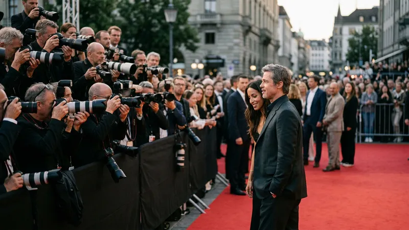 Brad Pitt, Ines de Ramon Appear Together at Film Festival