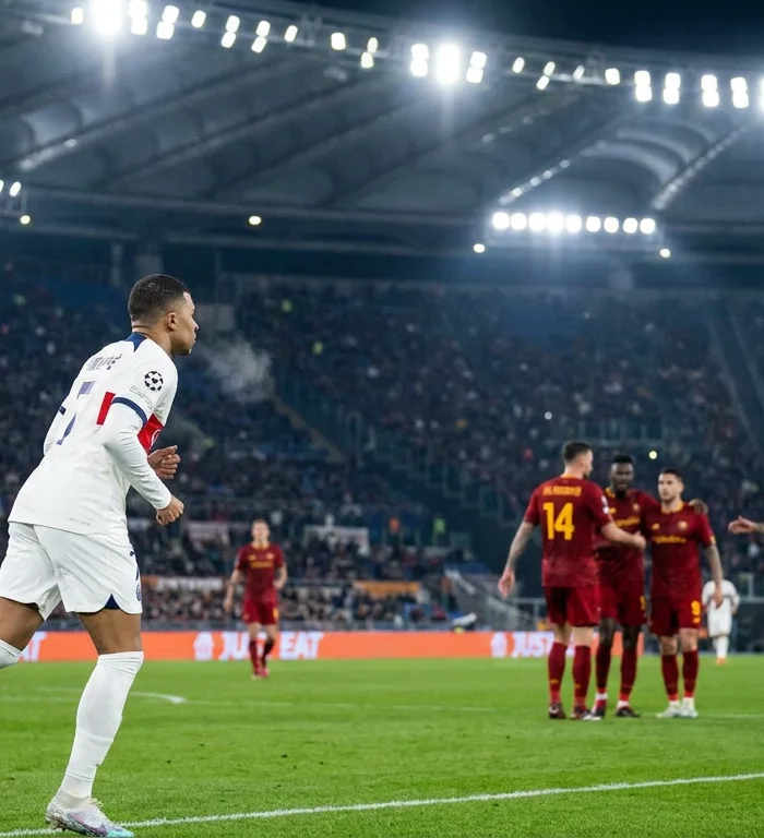 Mbappe levels for Real Madrid against Roma at half-time