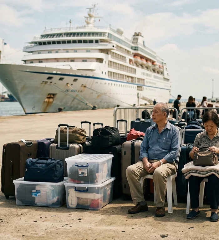 Villa Vie leaves 203 guests at Cambodia port