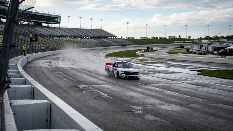 Honeycutt Secures Kansas Truck Series Win After Rain Delay