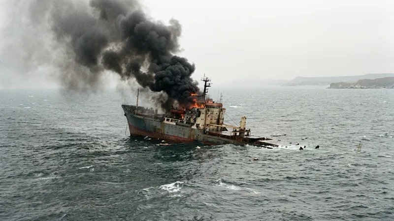 Two dead as Black Sea ship burns and sinks