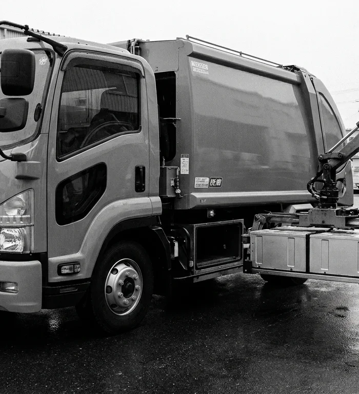 Isuzu batarya değişimi: 3 dakikada çöp kamyonu