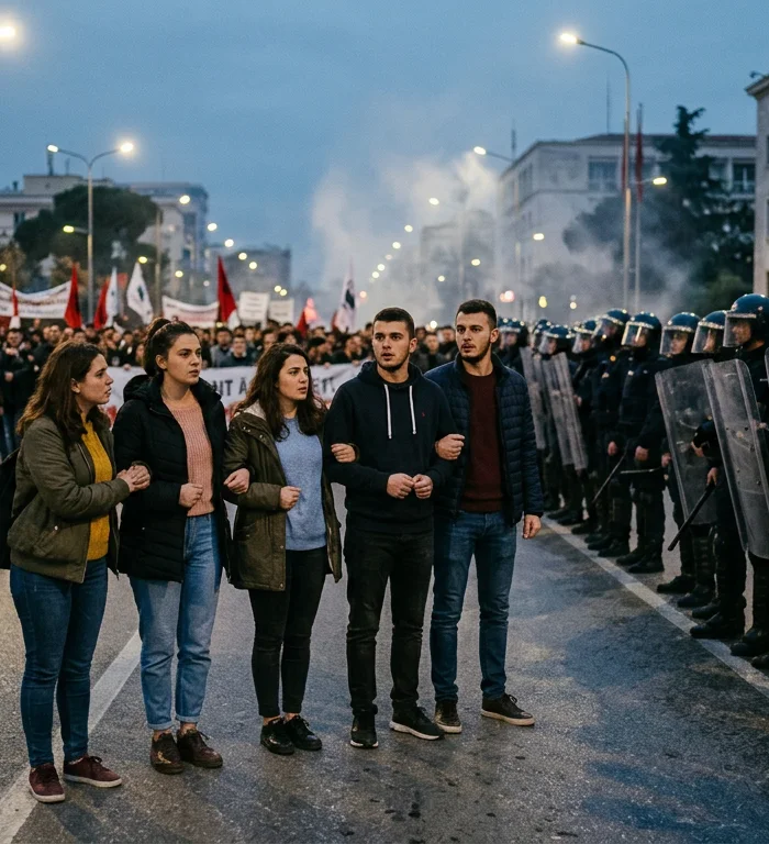 Edi Rama, Tiran'da sekizinci güne giren protestolarla karşılaştı