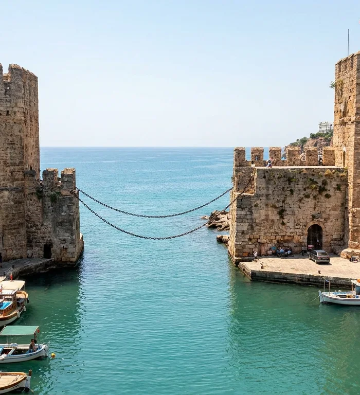 Antalya Limanı'nın tarihi savunma zinciri Vatikan envanterinde tutuluyor