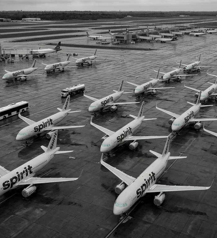 Spirit Airlines İkinci İflas Sonrası Faaliyetlerini Durdurdu