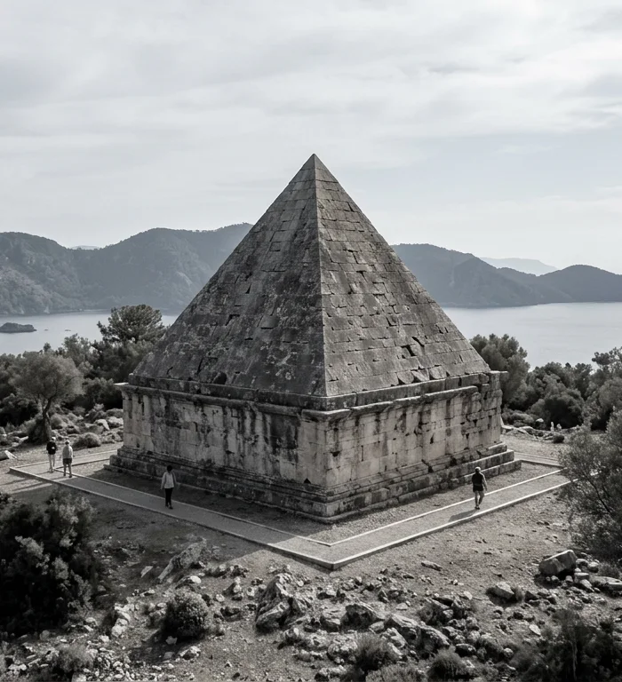 Marmaris’teki piramit anıt mezar ziyarete açıldı
