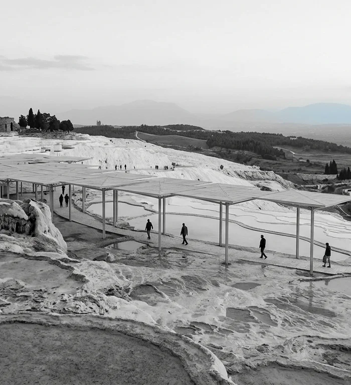 Pamukkale’deki Hierapolis’te Antik Havuz ve Güney Kapı ziyaretçi merkezleri tamamlandı