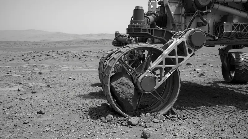 Curiosity Rover Mars'ta Kayaya Takıldı