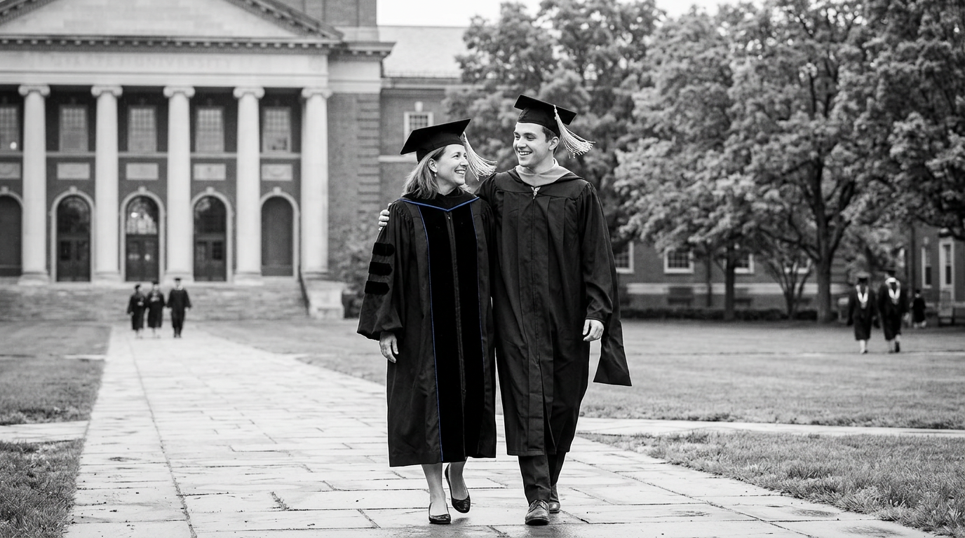 Mother And Son Graduate At Howard University