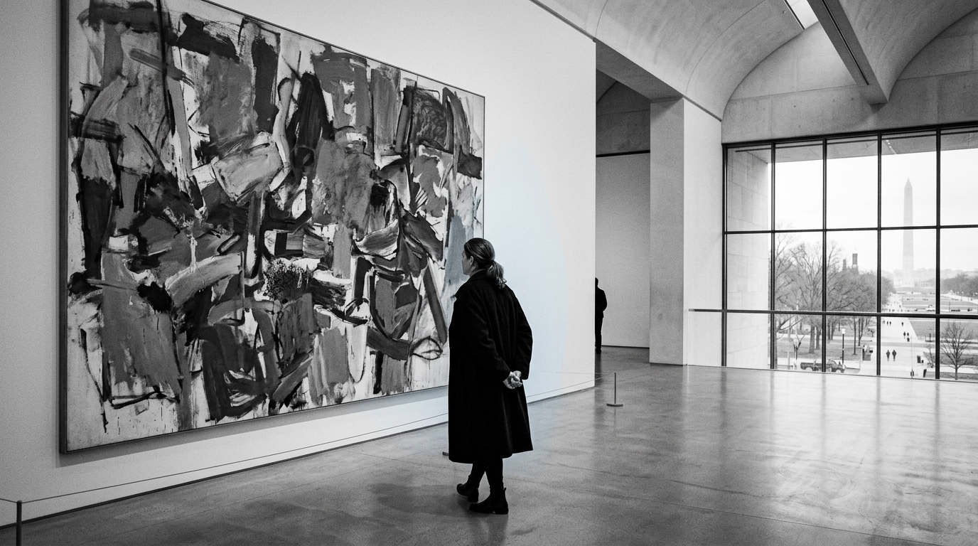 National Gallery of Art Stages 'Abstract Expressionism' Exhibition on the National Mall
