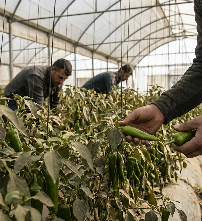Emcelli biberi kilosu 400 TL, coğrafi işaretli turfanda serada