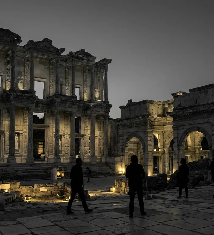 Efes Antik Kenti’nde gece müzeciliği başladı, 1 Ekim’e kadar sürecek